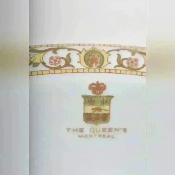 THE QUEENS HOTEL MONTREAL White Floral  Porcelain Dish Bowl Ridgways England - Picture 9 of 9